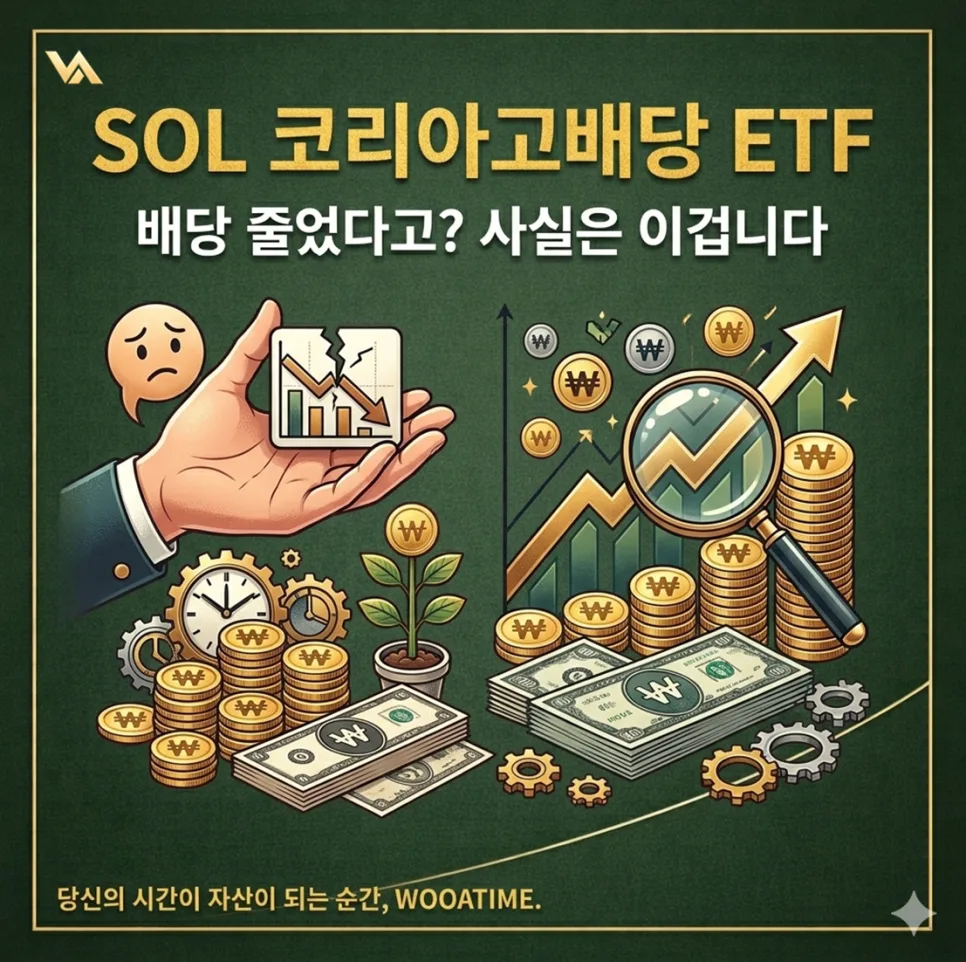 SOL 코리아고배당 ETF 분배금 2026년, 95원→60원 하락 이유 총정리