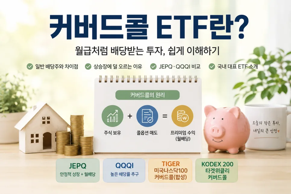 커버드콜 ETF란? 2026년 월배당 현금흐름 만드는 법