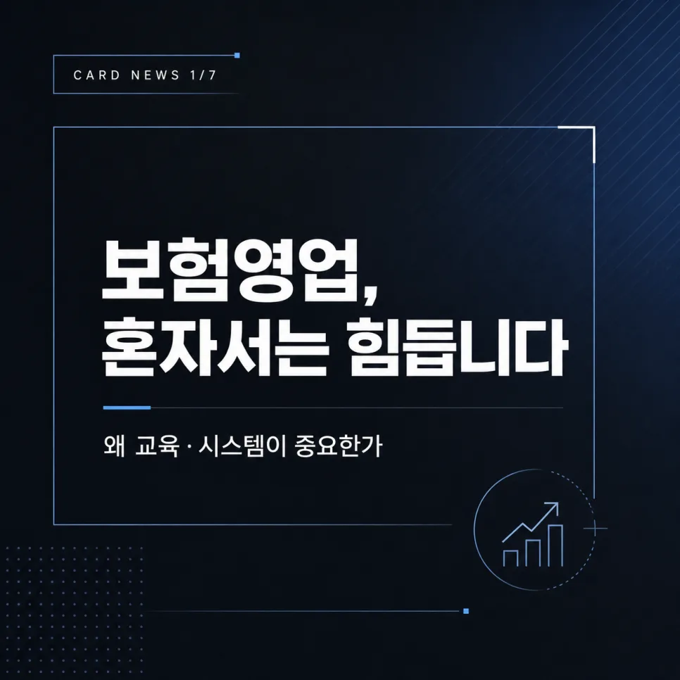 보험영업 성공 비결 2026: 혼자 아닌 시스템으로 성장하는 법