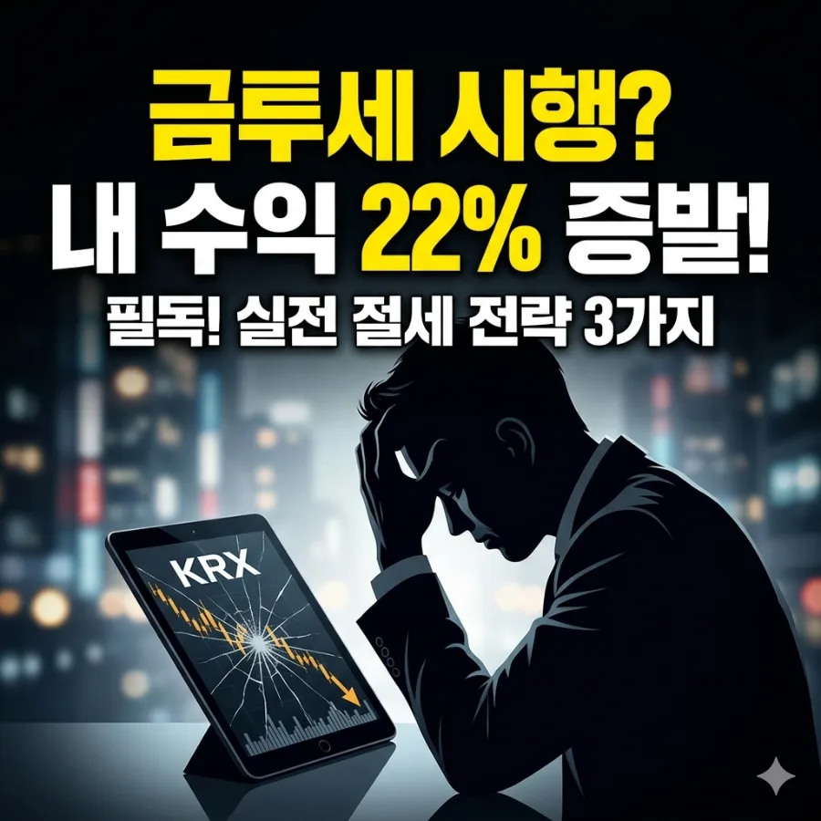 금투세 2026년 시행? 세금 폭탄 피하는 절세 전략 총정리 2