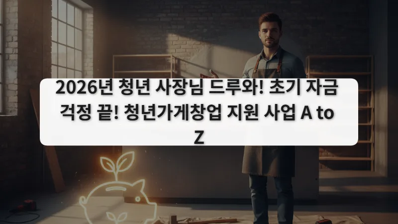 2026년 청년가게창업 지원 사업: 초기 자금부터 성공까지 A to Z 2
