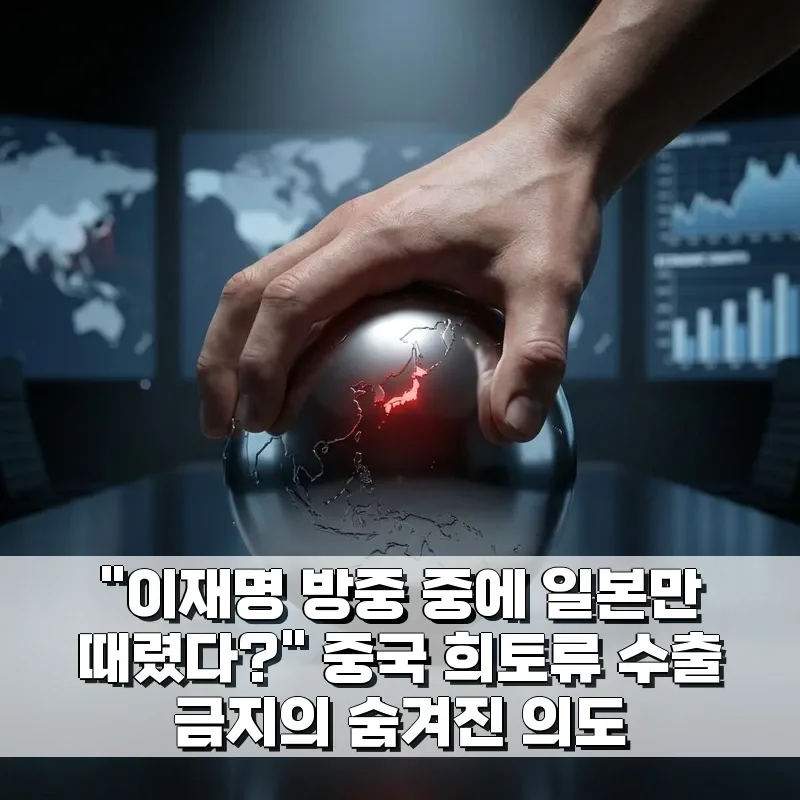 중국 희토류 수출 금지, 일본 겨냥한 진짜 속내는? 2026