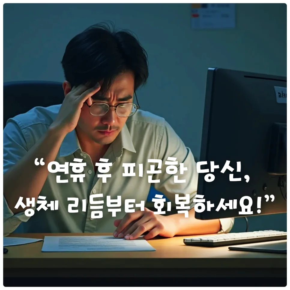 연휴 후유증 극복법 2026: 생체 리듬 회복 5단계