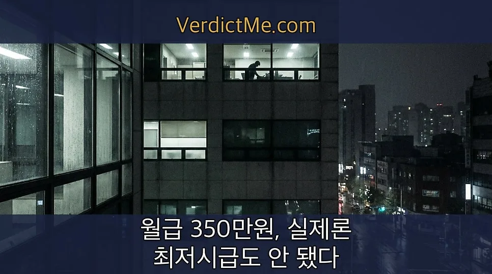 월 350만원 급여, 실제 최저시급 미달? 포괄임금제 진실 2026