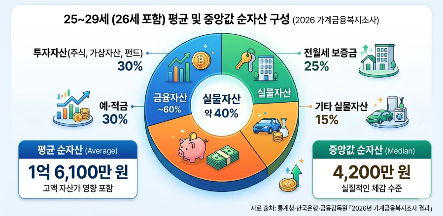 20대 평균 자산 2026년 현황: 26세 직장인 현실 점검 2