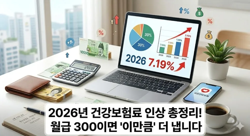 2026 건강보험료 얼마나 오를까? 월 300만원 소득자 기준 분석