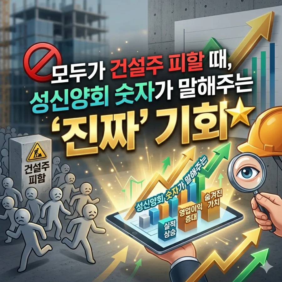 성신양회 투자 기회 2026: 건설주 바닥론, 숫자로 확인
