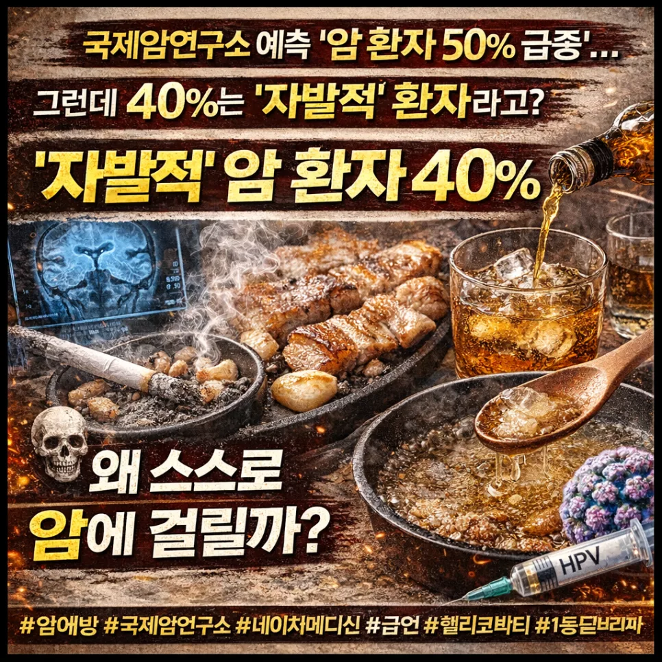 2040년 암 환자 50% 급증? 예방 가능한 암 40%의 진실 2026