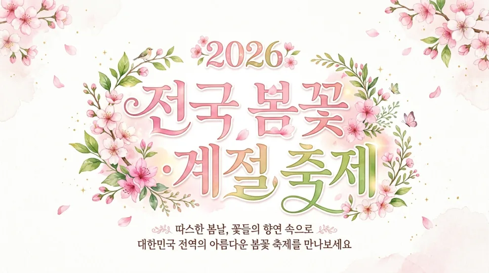 2026 봄꽃 축제 추천: 4월~5월 전국 가볼만한곳 총정리