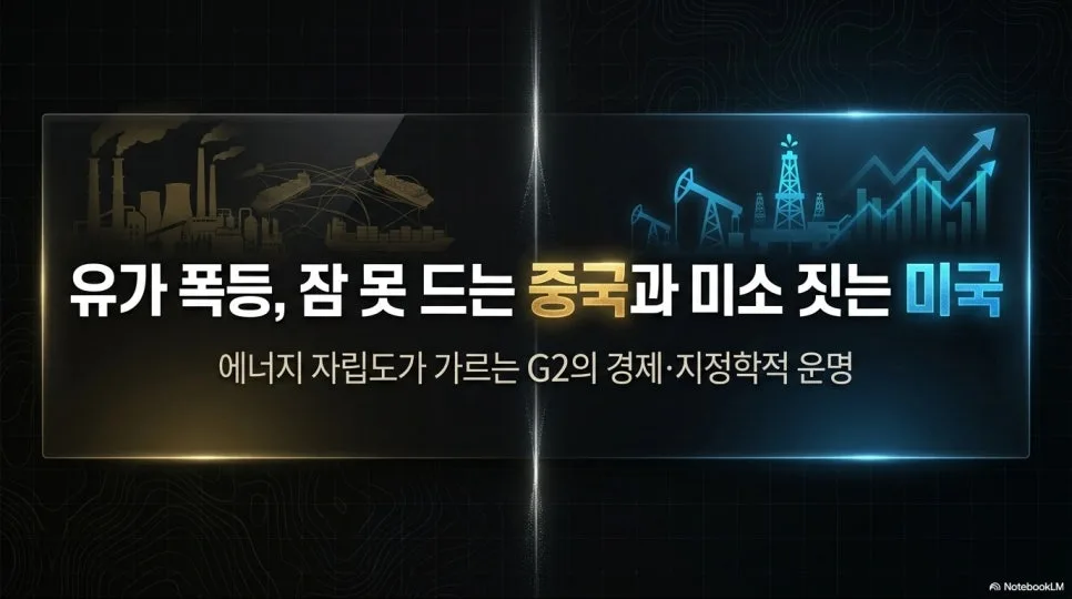 2026년 유가 폭등, 중국만 비상? 미국과 비교 분석