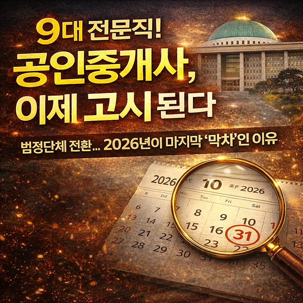 공인중개사 시험, 2026년 '고시' 전환될까? 핵심 총정리