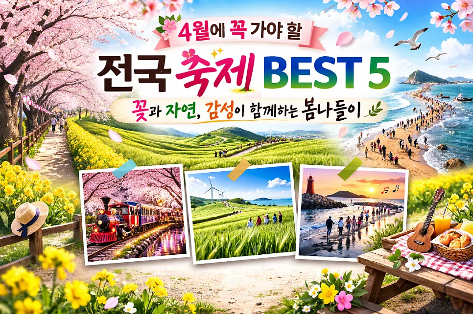 4월 국내 축제 BEST 5: 2026년 봄꽃 여행지 추천