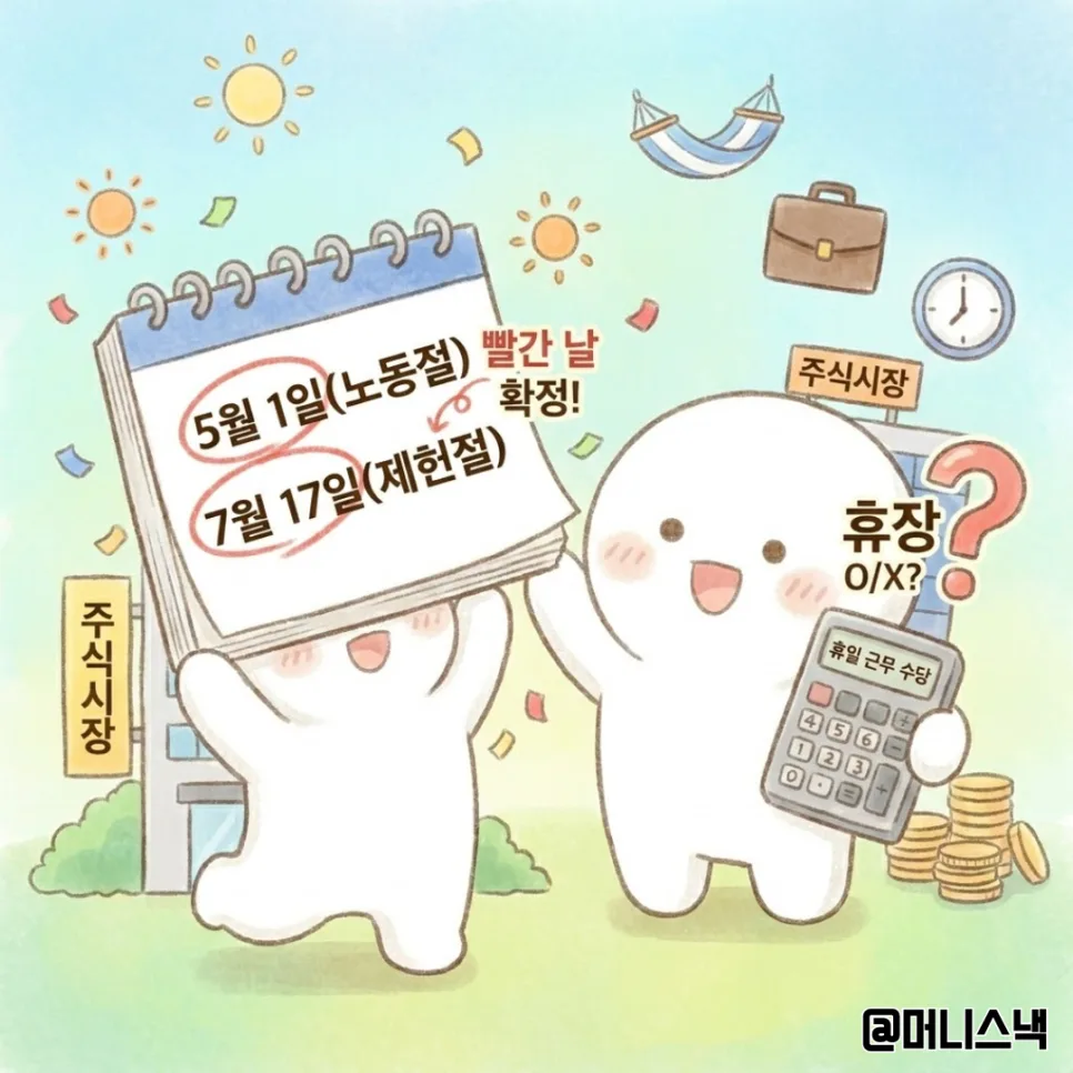 2026년 노동절·제헌절 공휴일 지정! 휴일 수당 계산법 총정리