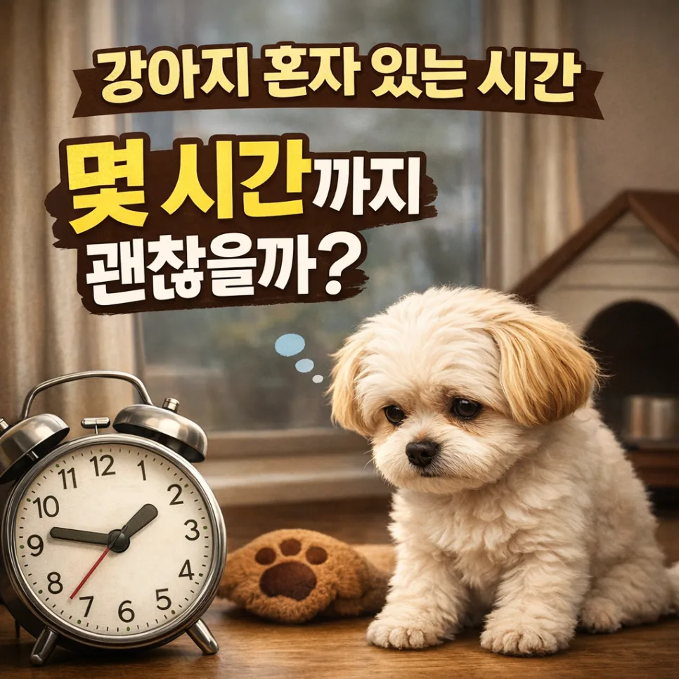 강아지 혼자 두는 시간, 연령별 몇 시간까지 괜찮을까? (2026)