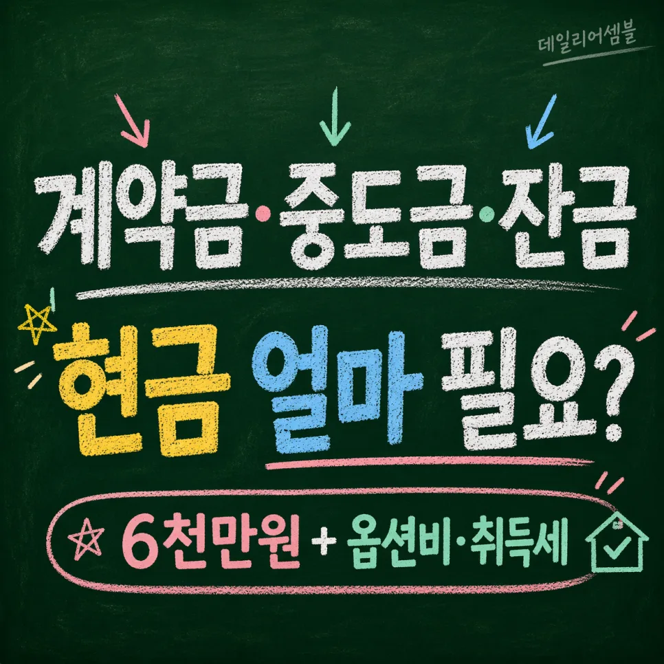 2026년 분양 계약금·중도금·잔금, 실제 필요한 현금 계산법