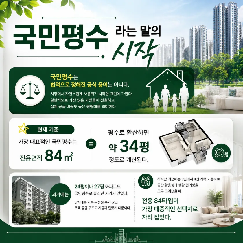 아파트 국민평수 2026년 기준: 84타입 뜻과 선택 가이드 2