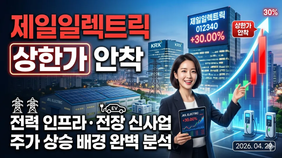제일일렉트릭 주가 2026년 상한가 배경: AI 데이터센터 & 전장 사업 분석