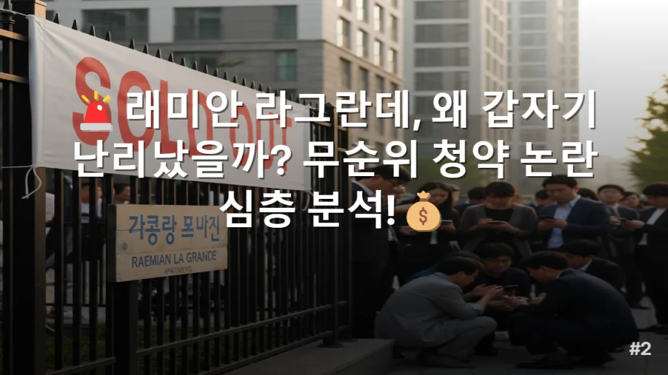 래미안 라그란데 무순위 청약 논란 2026: 시세차익 vs 형평성 분석