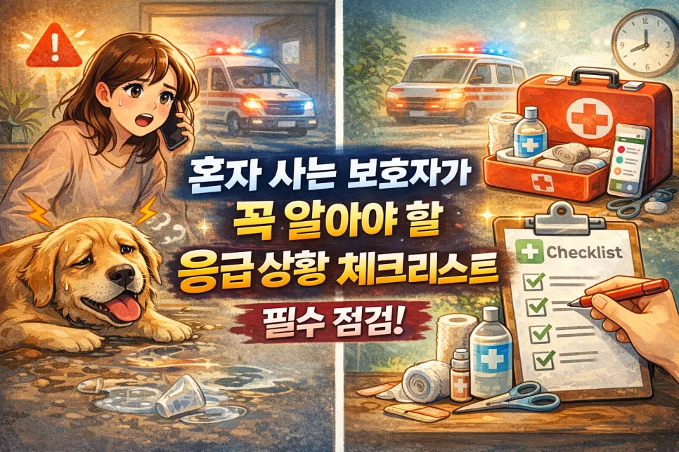 혼자 사는 반려견 응급 상황 대처법 2026: 필수 체크리스트
