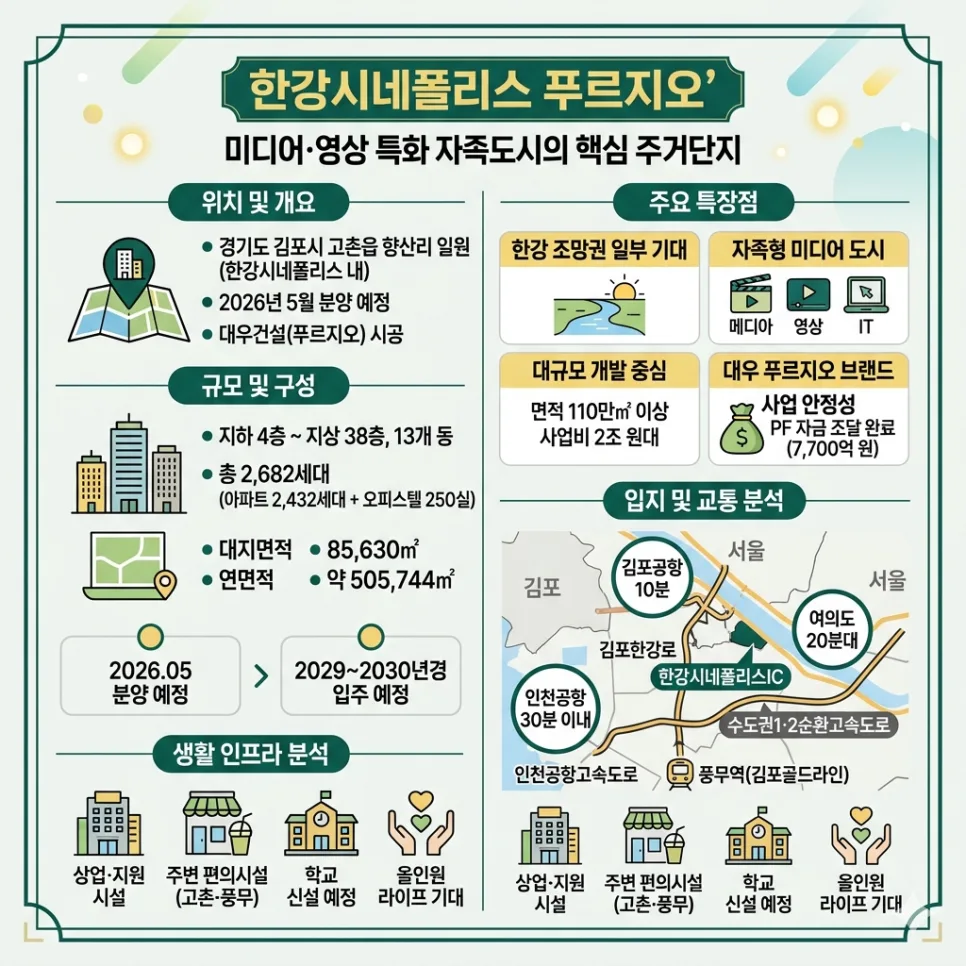 한강시네폴리스 푸르지오 청약 전략 2026: 공원 품은 대단지 분석 2