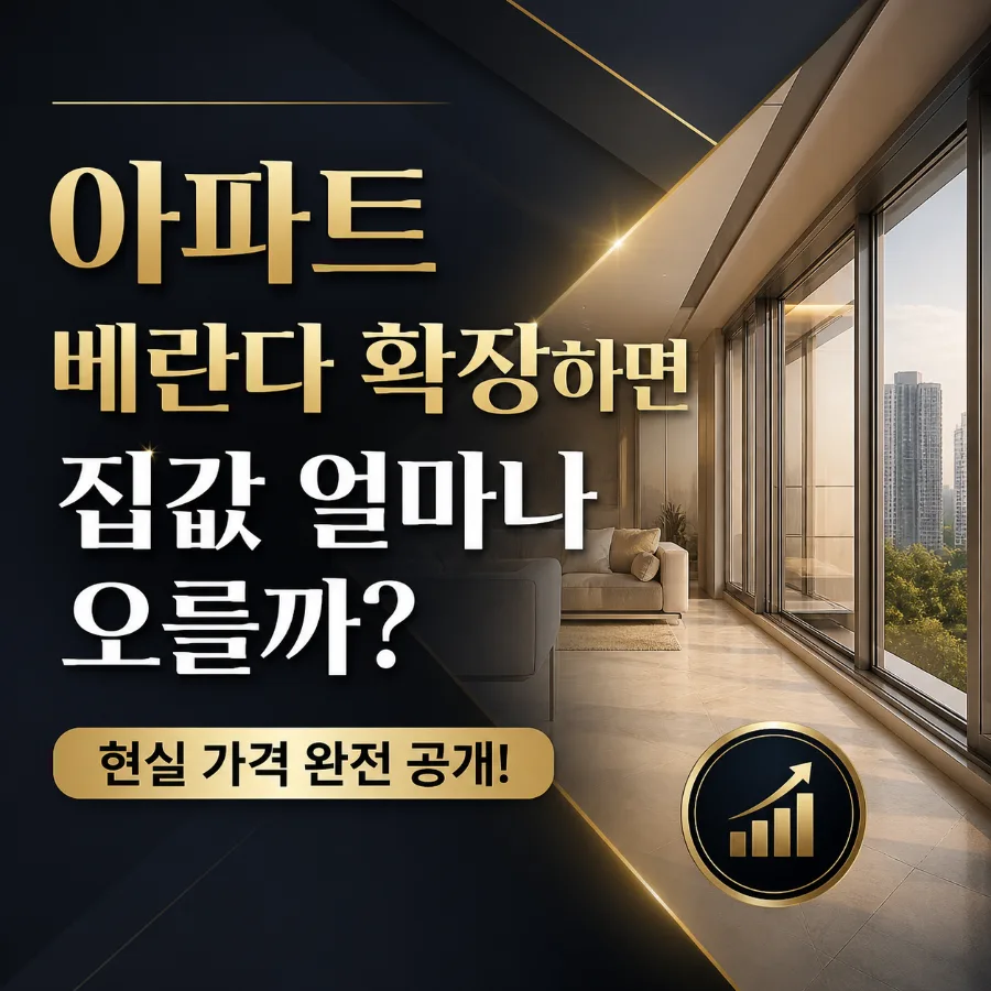 아파트 베란다 확장, 집값 얼마나 오를까? 2026년 현실 가격 분석