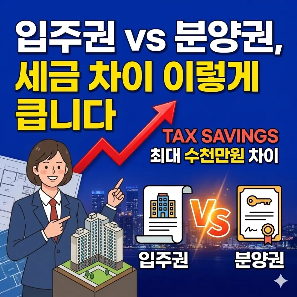 입주권 vs 분양권 차이점 완벽 비교 2026: 세금·주택수 핵심 정리