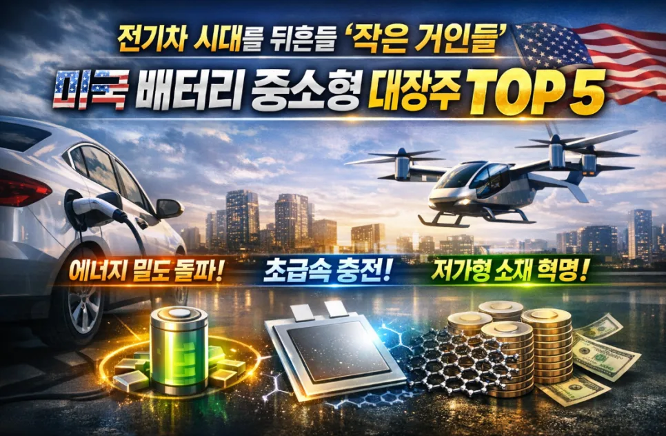 2026년 미국 배터리 중소형주 TOP 5: 미래 전기차 시장의 숨은 강자