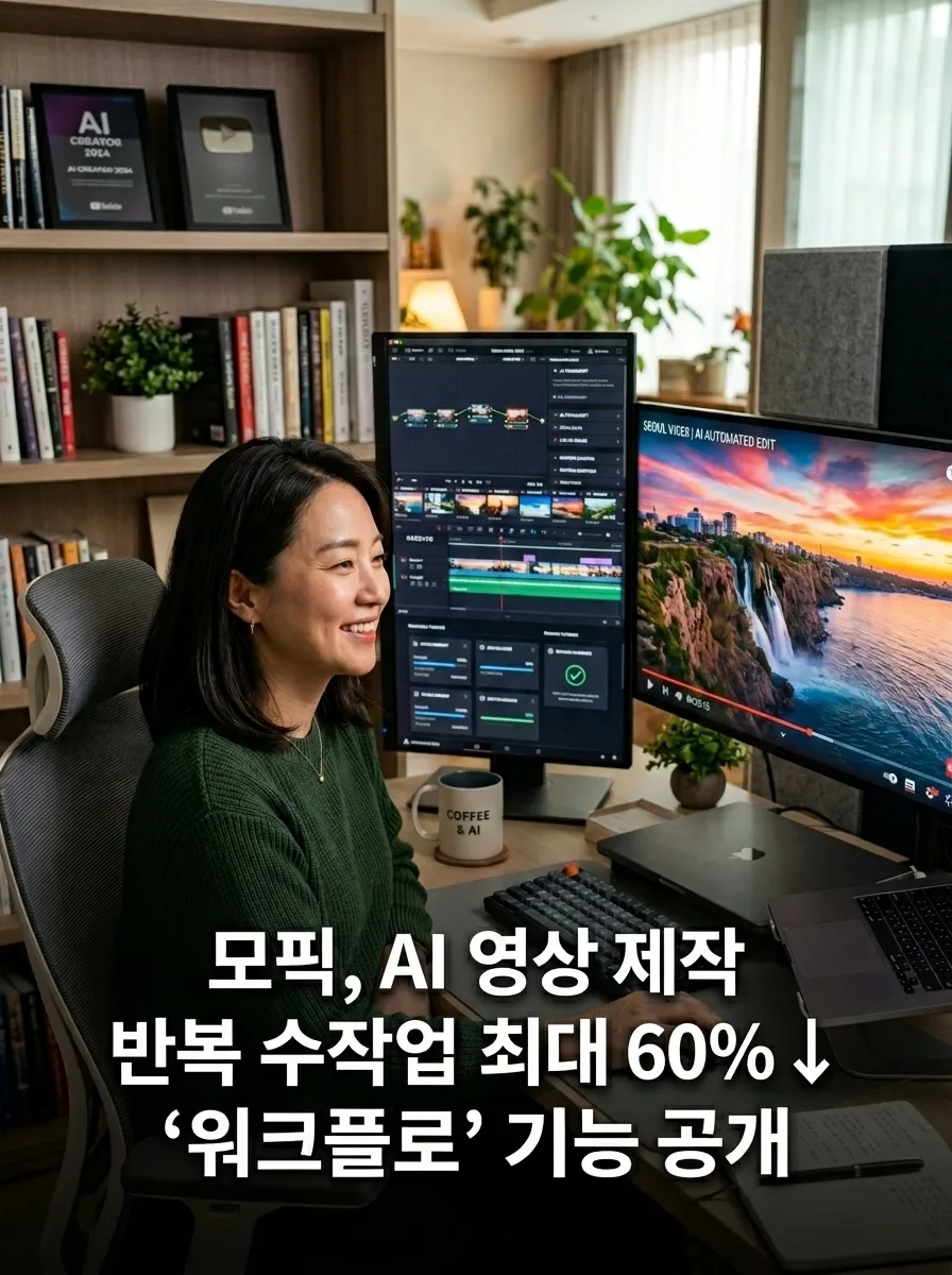 AI 영상 제작 자동화 2026: 모픽 워크플로 기능 분석
