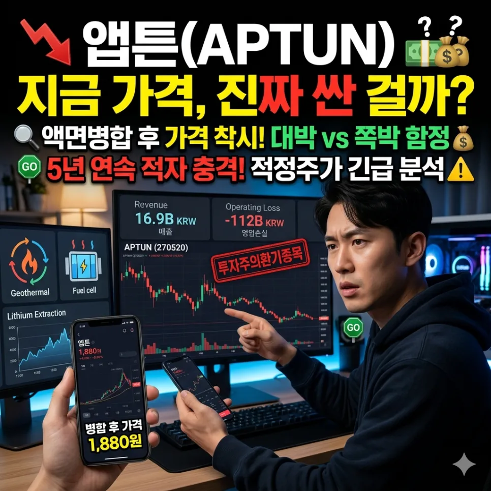 앱튼 적정 주가 2026년, 액면병합 후 진짜 가치 분석