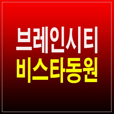 평택 브레인시티 비스타동원 잔여세대 84타입 5억대 계약 조건