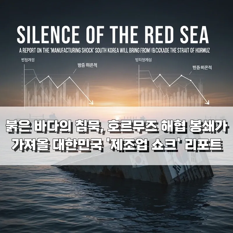 호르무즈 해협 봉쇄 시나리오: 한국 제조업 위기 2026년 전망