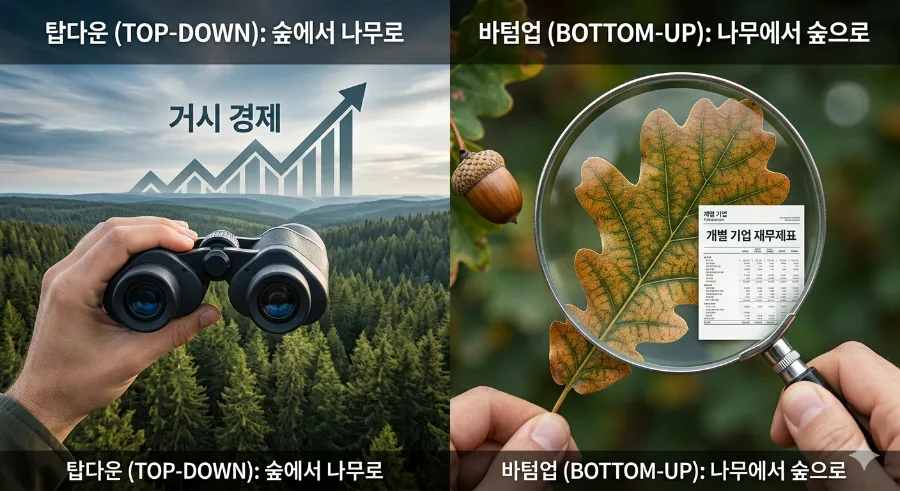 2026년 주식 투자 전략: 탑다운 vs 바텀업 완벽 분석