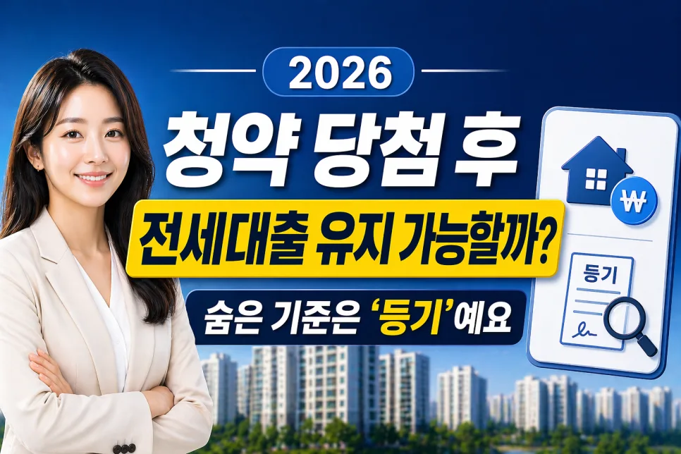 2026년 청약 당첨 후 전세대출 유지 가능할까? 핵심 기준 총정리