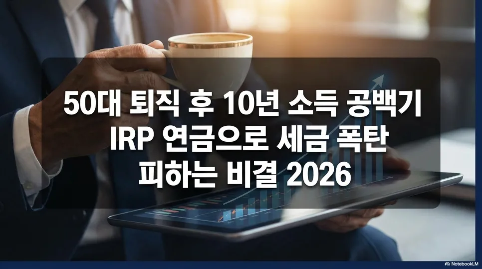 50대 퇴직 후 10년 소득 공백기, IRP로 세금 폭탄 피하는 법 2026
