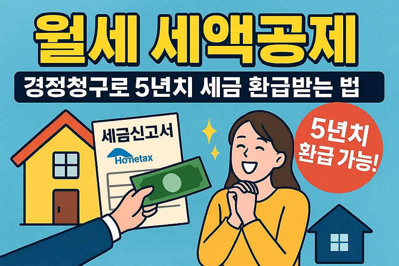 월세 세액공제 경정청구 2026: 5년치 환급받는 법