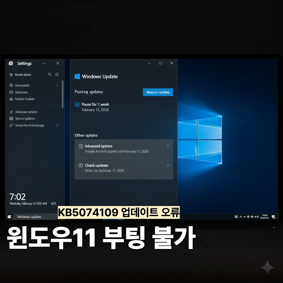 윈도우 11 부팅 불가 현상 2026년 원인 분석 및 해결책