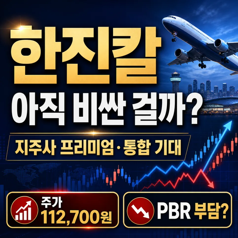 한진칼 주가 전망 2026: 대한항공 통합 효과와 지주사 프리미엄 분석
