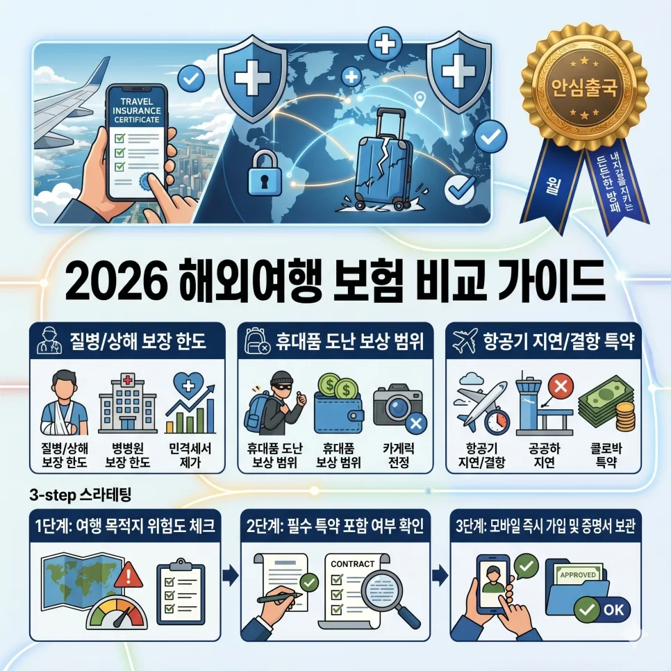 2026년 해외여행 보험, 필수 특약 비교 및 사고 시 대처법 총정리
