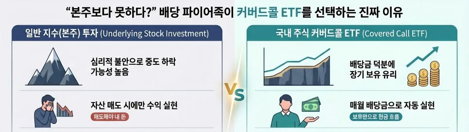 커버드콜 ETF, 본주 수익률 비교 2026년 최신 분석