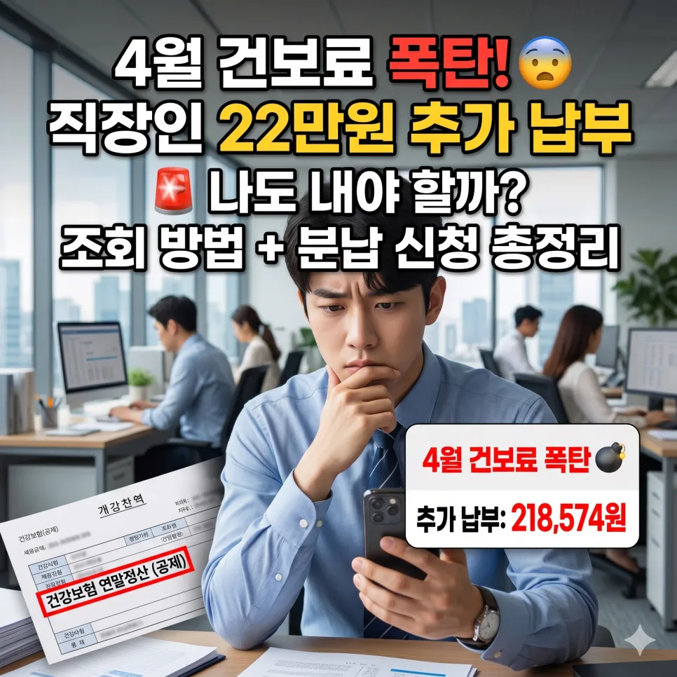 2026년 4월 건보료 추가 납부? 직장인 평균 22만원, 조회 방법 총정리