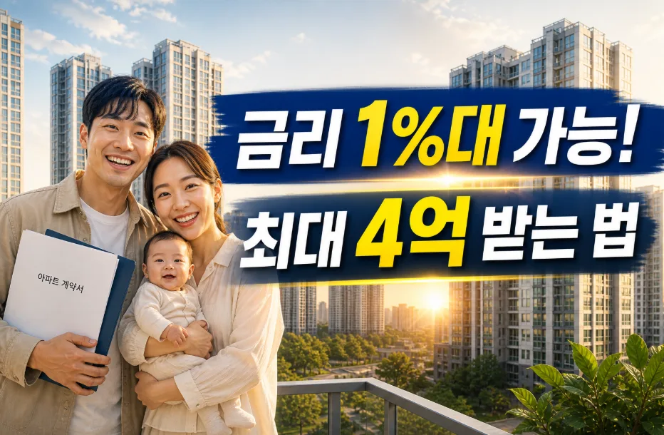 신생아 특례대출 조건 2026: 1%대 금리 받는 법 총정리