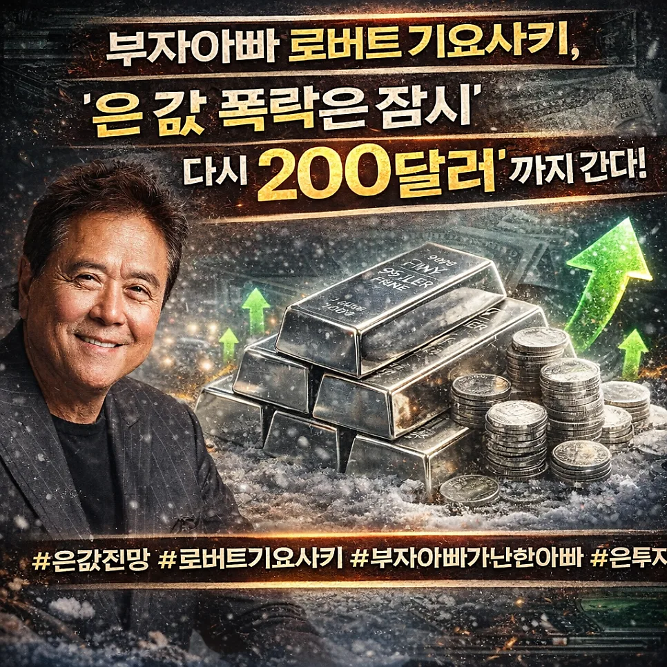 로버트 기요사키 은값 200달러 전망 2026: 급락 원인과 투자 전략