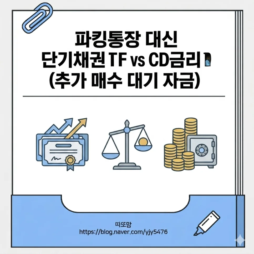 단기 자금 굴리기 2026: 파킹통장 vs 단기채권 ETF vs CD금리 비교