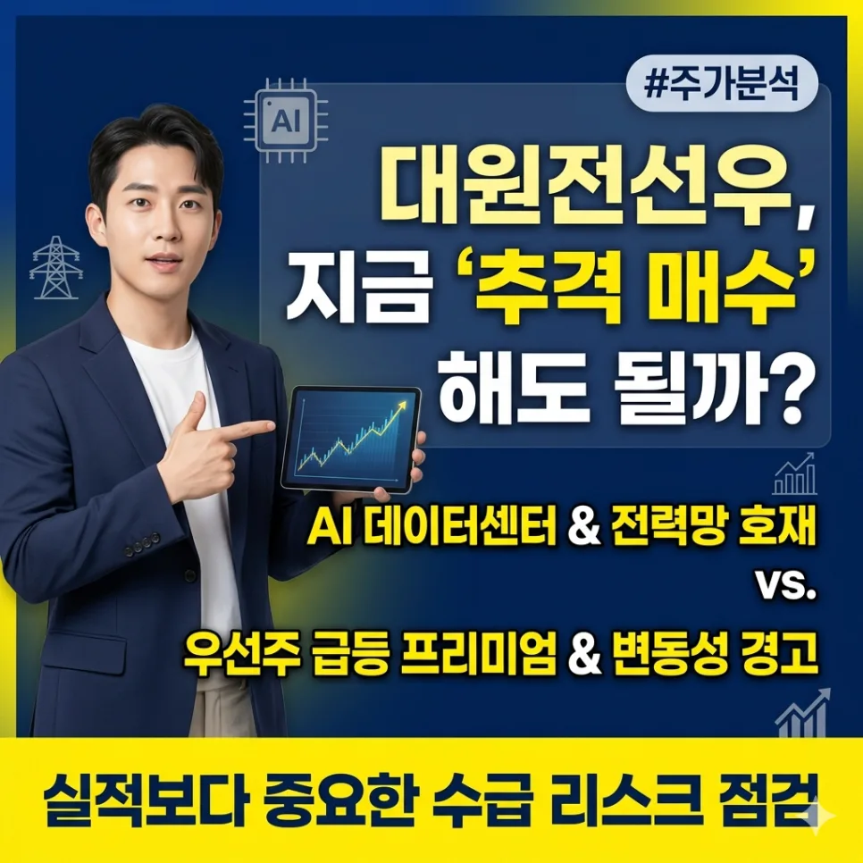 대원전선우 주가 전망: 우선주 급등 프리미엄 분석 2026