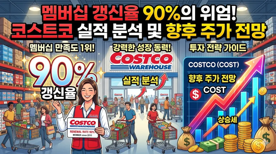 코스트코 주가 전망 2026: 90% 갱신율의 비밀과 투자 전략