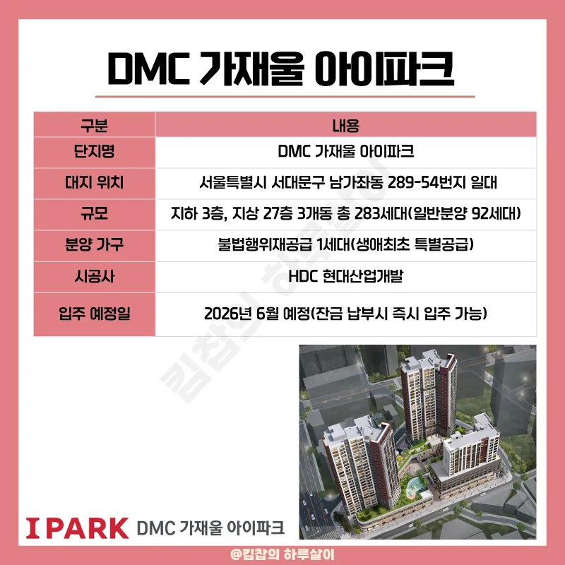 DMC 가재울 아이파크 무순위 청약, 2억 시세차익 가능할까? 2026년 전망