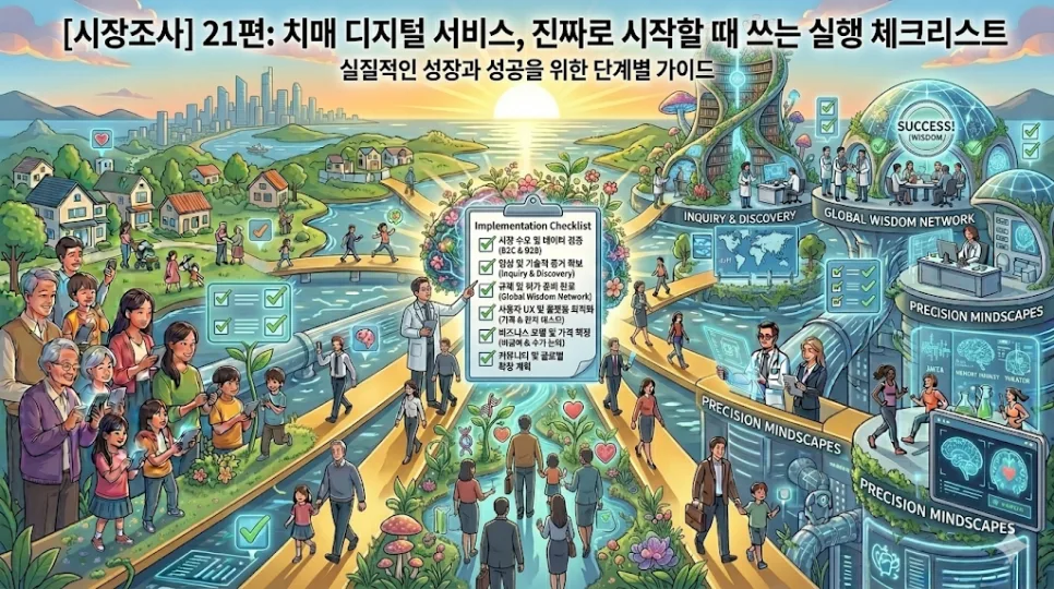 치매 디지털 서비스 실행 체크리스트 2026: 초기 정의부터 사업화까지