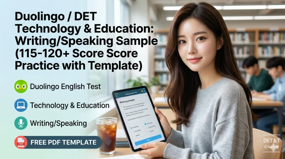 듀오링고 DET 120+ 라이팅/스피킹 템플릿 완벽 분석 2026