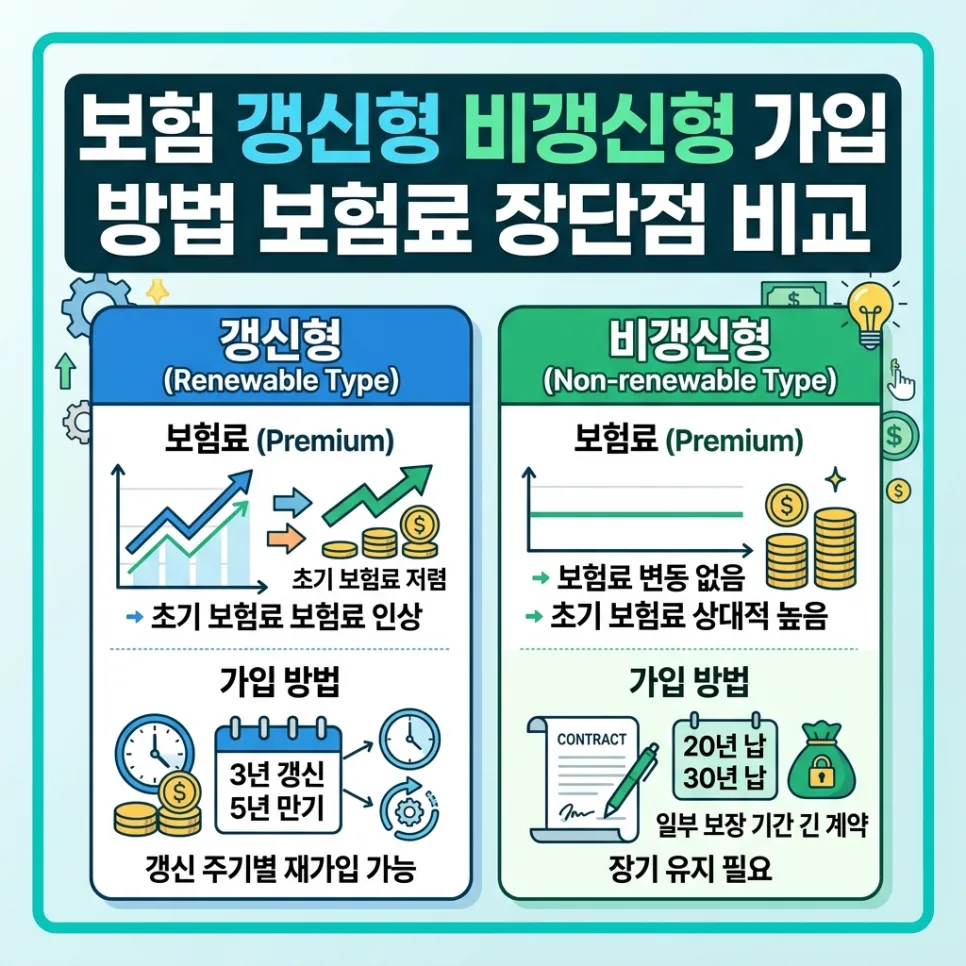 보험 갱신형 vs 비갱신형 2026년 선택 가이드
