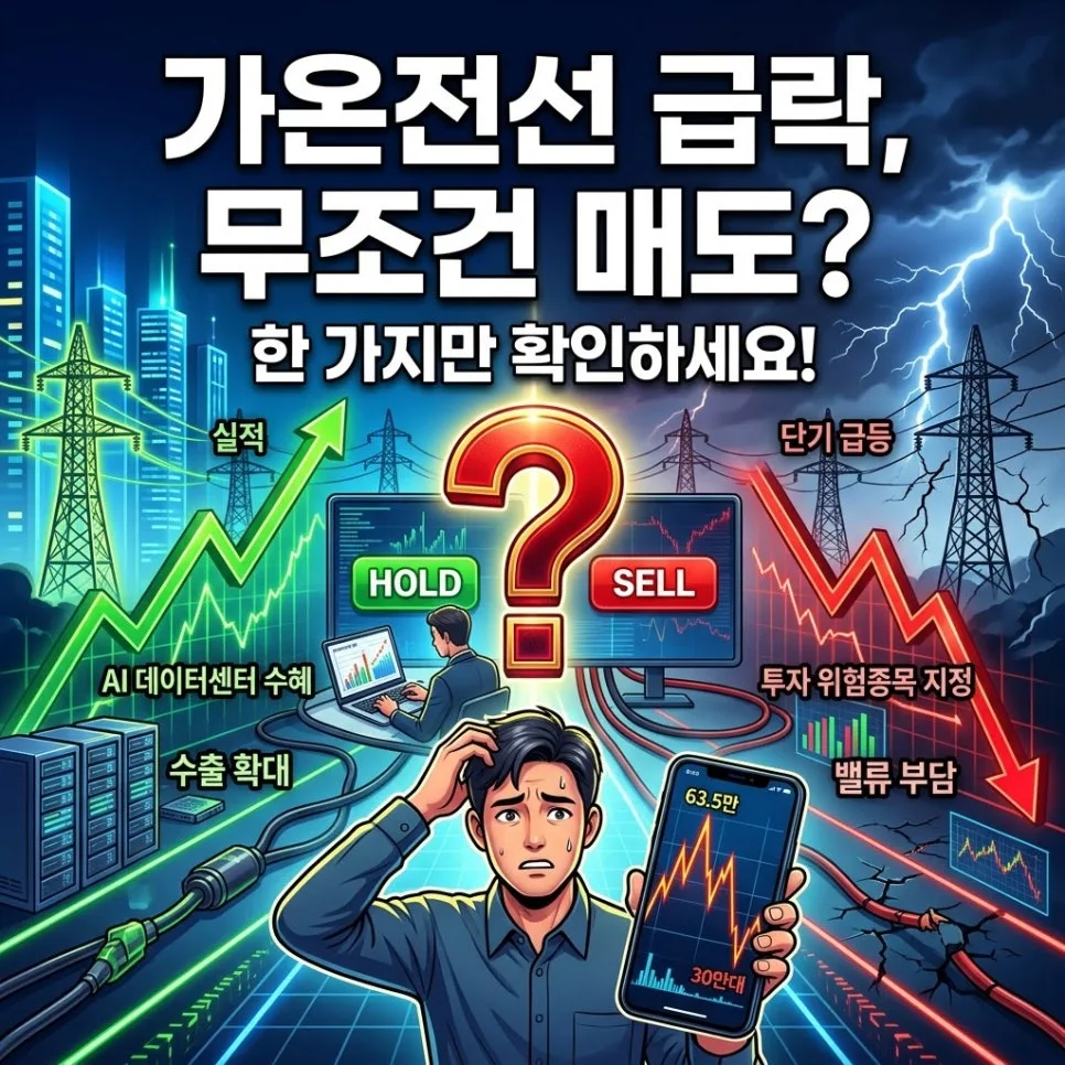 가온전선 주가, 고점 하락 후 매도? 실적 기반 투자 전략 2026